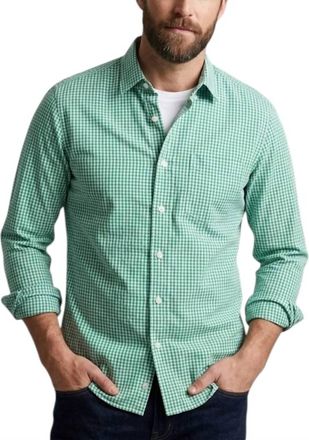 Relwen Long Sleeve Neats Shirt In Green/white