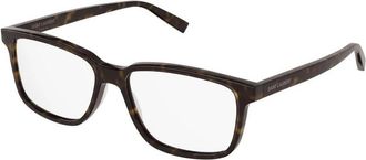 Saint Laurent Havana Transparante Bril SL 458 Model - Heren - Brillen - Bruin - 56 MM - Accessoires