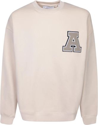 Axel Arigato Team Crew Sweat - Heren - Sweatshirts - Beige - S - Katoen - Hoodies & sweatvesten