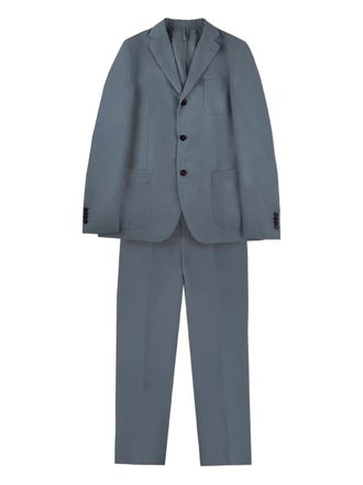 Incotex single-breasted suit - men - Linen/Flax/Cotton/Acetate/Viscose - 52 - Blue