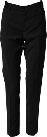 Dolce & Gabbana Black Wool Formal Dress Men Trouser Mens Pants