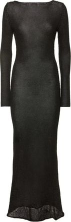 Tom Ford Elegante Slim Fit Lange Jurk - Dames - Avondkleed - Zwart - M - Kleedjes