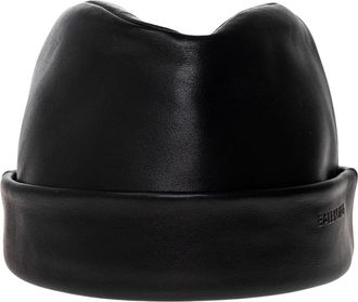 Balenciaga Leren Hoed - Heren - Hoeden - Zwart - ONE Size - Katoen - Accessoires