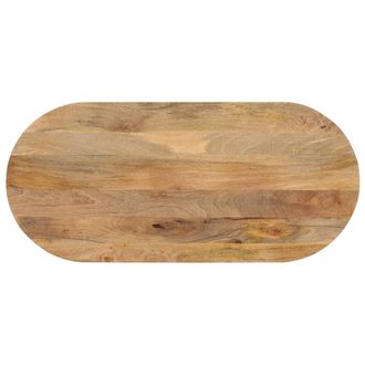 Berkfield Home Table Top 120x60x3.8 cm Oval Solid Wood Mango in Brown