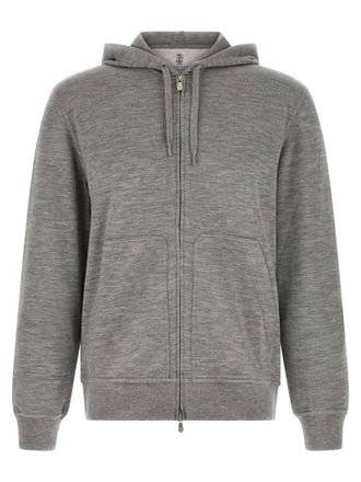 Brunello Cucinelli Gray Cashmere Mens Sweatshirt