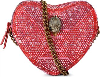 Kurt Geiger Crossbodytas verfraaid met hart - Rood