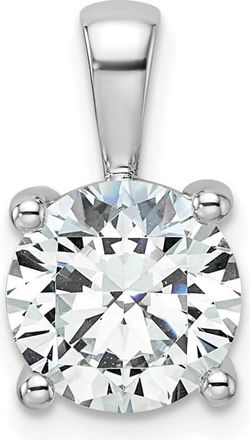 Diamond2Deal 14k Yellow Gold 2 1/2 Ct Round Lab Grown Diamond Solitaire Pendant