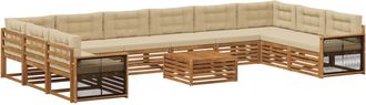 vidaXL Juegos De Sof&aacute;s 11 Uds. Madera De Acacia S&oacute;lida Vidaxl