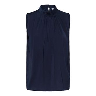 Saint Tropez Mouwloze Top - Dames - Tops - Blauw - Maat: 2XL