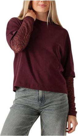 Catwalk Junkie Dames, Tops, Rood, Maat: M Katoen