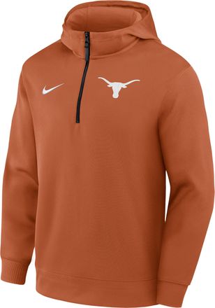 Nike Texas Coaches Premium Nike Mens Dri-FIT College 1/4-Zip Hoodie in Orange | 03PQ81FTXE-NWP