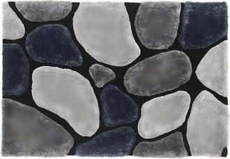 Vente-Unique Alfombra shaggy PIETRA - poli&eacute;ster - 200 x 290 cm - Gris
