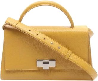 Bottega Veneta Pre-owned Leren 2way Tas - Dames - Vintage Handtas - Geel - ONE Size - Leer - Vintage