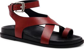 Free People Anya Ankle Strap Toe Loop Sandal in Hickory at Nordstrom, Size 9