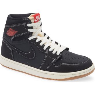 Nike Jordan Air Jordan 1 Retro High OG Basketball Sneaker in Black/Red at Nordstrom, Size 10.5