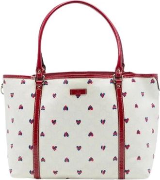 Gucci Pre-owned Tote Bag - Dames - Vintage Shopper - Wit - ONE Size - Leer - Vintage
