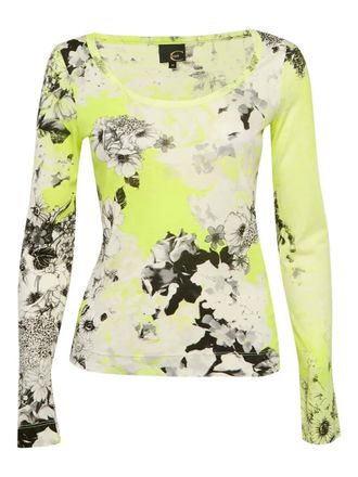 Cavalli Top a fiori Pre-owned - Giallo