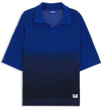 HUGO BOSS Knitted-cotton sweater with dip-dye effect
