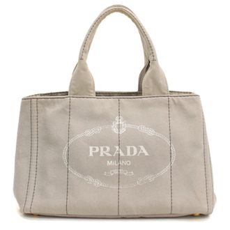Prada Gray Canvas Tote Bag (Pre-Owned)