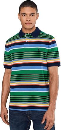 Polo Ralph Lauren Classic Fit Striped Mesh Polo Shirt Mens Clothing Billiard Stripe : 2XL, Cotton