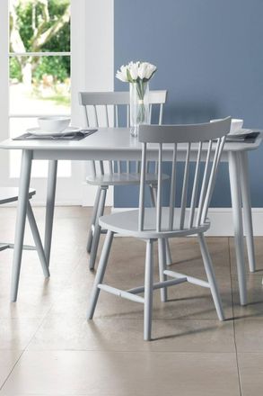 Julian Bowen Torino Spindle Back Dining Chair (Set of 2) in Grey