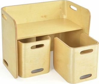 Costway Mesa Y Silla Para Ni&ntilde;os Grupo De Asientos Para Ni&ntilde;os De Madera Mueble Multiuso Infantil Para Sala Cuarto De Los Ni&ntilde;os - Costway