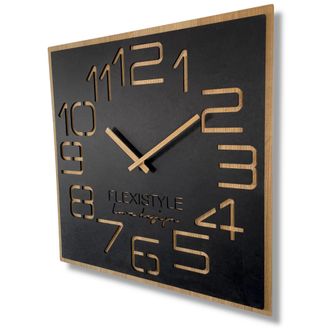 OEM Reloj De Pared Grande Para Sal&oacute;n, Negro, Eko Digits, 60 Cm
