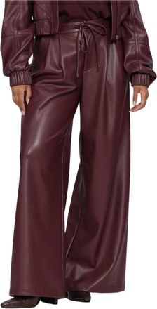 Amaya Amsterdam Broeken, Dames, Rood, XL, Leer, Thorne Pants
