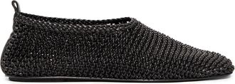 Toteme Woven Leather Ballerinas