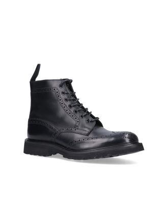 Trickers Mens Boots Black Pelle