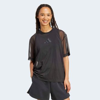 adidas T-Shirt ADIDAS SPORTSWEAR W ALL SZN SH T, Damen, Gr. XL, schwarz, Obermaterial: 79% Polyester, 21% Elasthan, normal, Rundhals, Shirts T-Shirt, lockere
