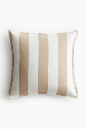 H&M Kissenh&uuml;lle aus Leinenmix - Beige/Gestreift