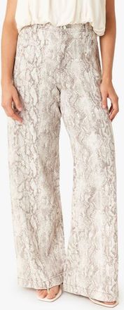 Habitual Aiden Snakeskin Print Wide Leg Jeans in Snake Print at Nordstrom, Size 24