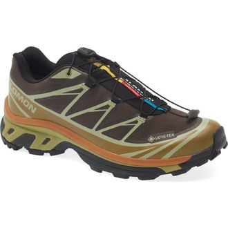 Salomon Gender Inclusive XT-6 Gore-Tex Waterproof Sneaker in Delicioso/Tea/Plantation at Nordstrom, Size 10.5 Womens