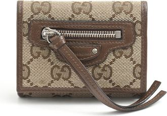 Gucci Beige Gg Canvas Wallet (Tri-Fold) (Pre-Owned)