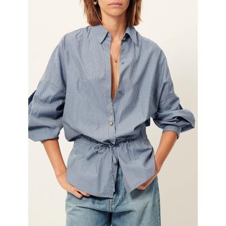 Sessun Los gestreept shirt met koord in de taille, SANTALIN