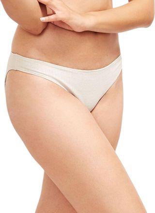 Sauipe Swimwear Classic Brief Bikini Bottom In Platinum