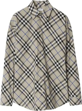 Burberry Check Cotton Poplin Long-Sleeved Shirt, Brand Size 10 ( US Size 8 )