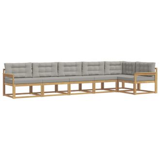 vidaXL Conjunto De Sof&aacute;s De Exterior 4 Pcs Blanco Y Gris Claro Vidaxl
