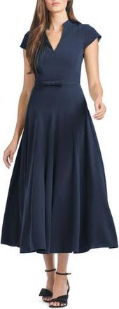 Sachin & Babi Marian Fit & Flare Midi Cocktail Dress in Midnight at Nordstrom Rack, Size 2