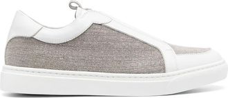 Fabiana Filippi two-tone panelled lace-up sneakers - women - Leather - 37 - White