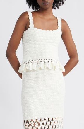 Rails Estefania Cotton Blend Sweater Tank in White at Nordstrom Rack, Size X-Large