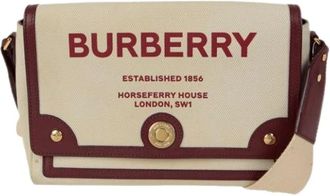 Burberry Pre-owned Cross Body Bags, female, Beige, Size: ONE SIZE Pre-owned Hosperi Medium Shoulder Crossbody Bag