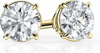 Grown Brilliance 1/2 Carat Round Lab Grown Diamond Stud Earrings in 14K Gold Plated