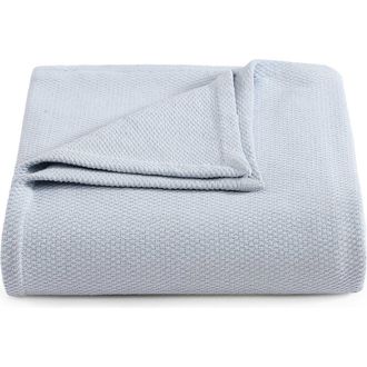 Tommy Hilfiger Cotton Piqu&eacute; Throw Blanket in Blue at Nordstrom Rack, Size Full/queen