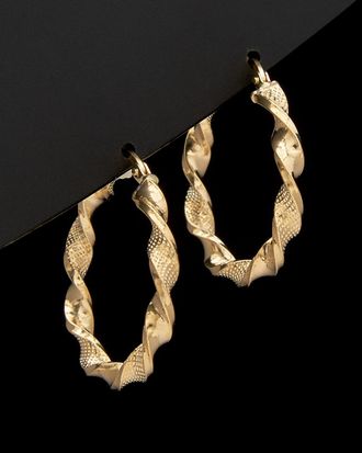Italian Gold, Inc 18K Italian Gold Twist Hoops