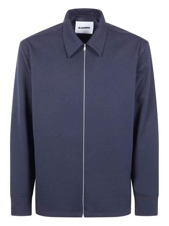 Jil Sander zip-up shirt - Blu