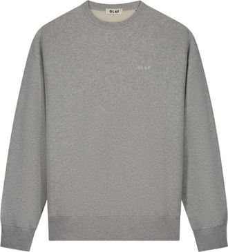 Olaf Hussein Western Logo Sweater - Heren - Sweatshirts - Grijs - L - Hoodies & sweatvesten