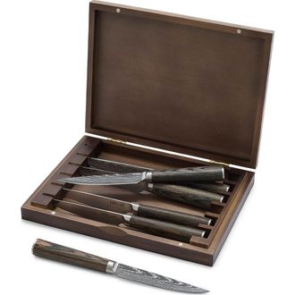 GreenPan x Bobby Flay Stainless Steel 6-Piece Steak Knife Set in Brown at Nordstrom