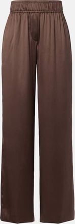 Brunello Cucinelli Silk-blend satin wide-leg pants